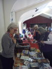 Sue Sanderson running the book stall